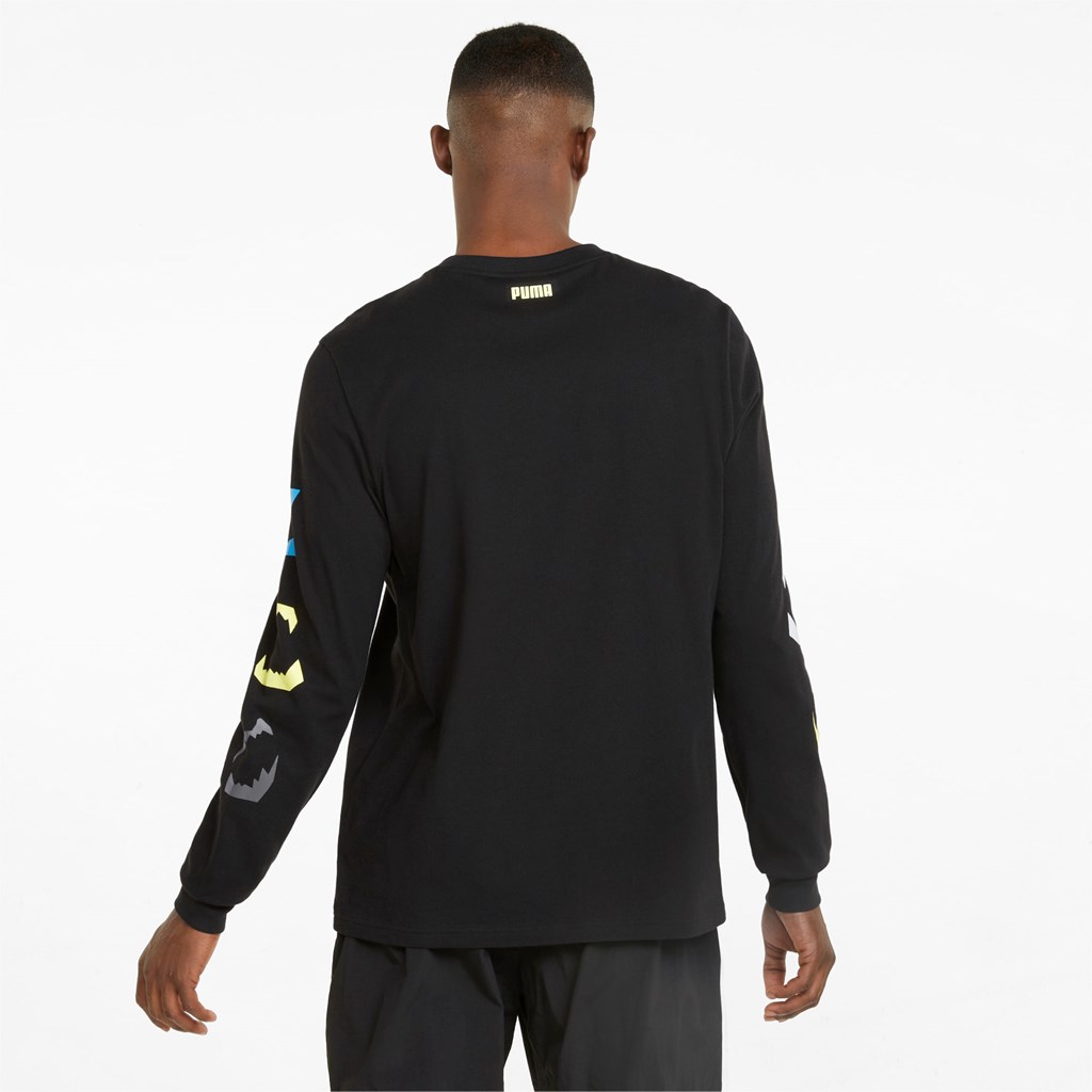 Puma 4th Quarter Long Sleeve Løpe Tskjorte Herre Svarte | 698JWVGHX