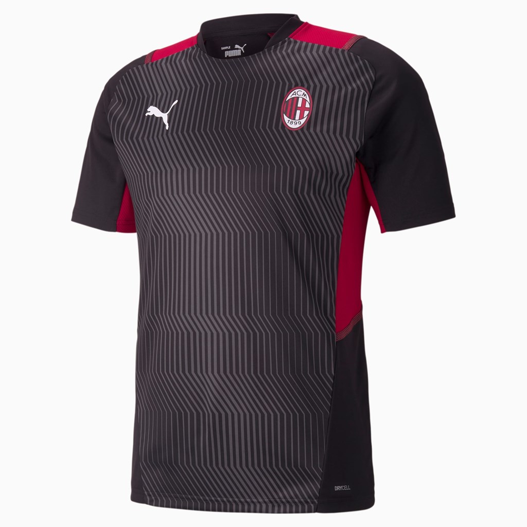 Puma AC Milan Trenings Jersey Herre Svarte Rød | 194YOTPRU