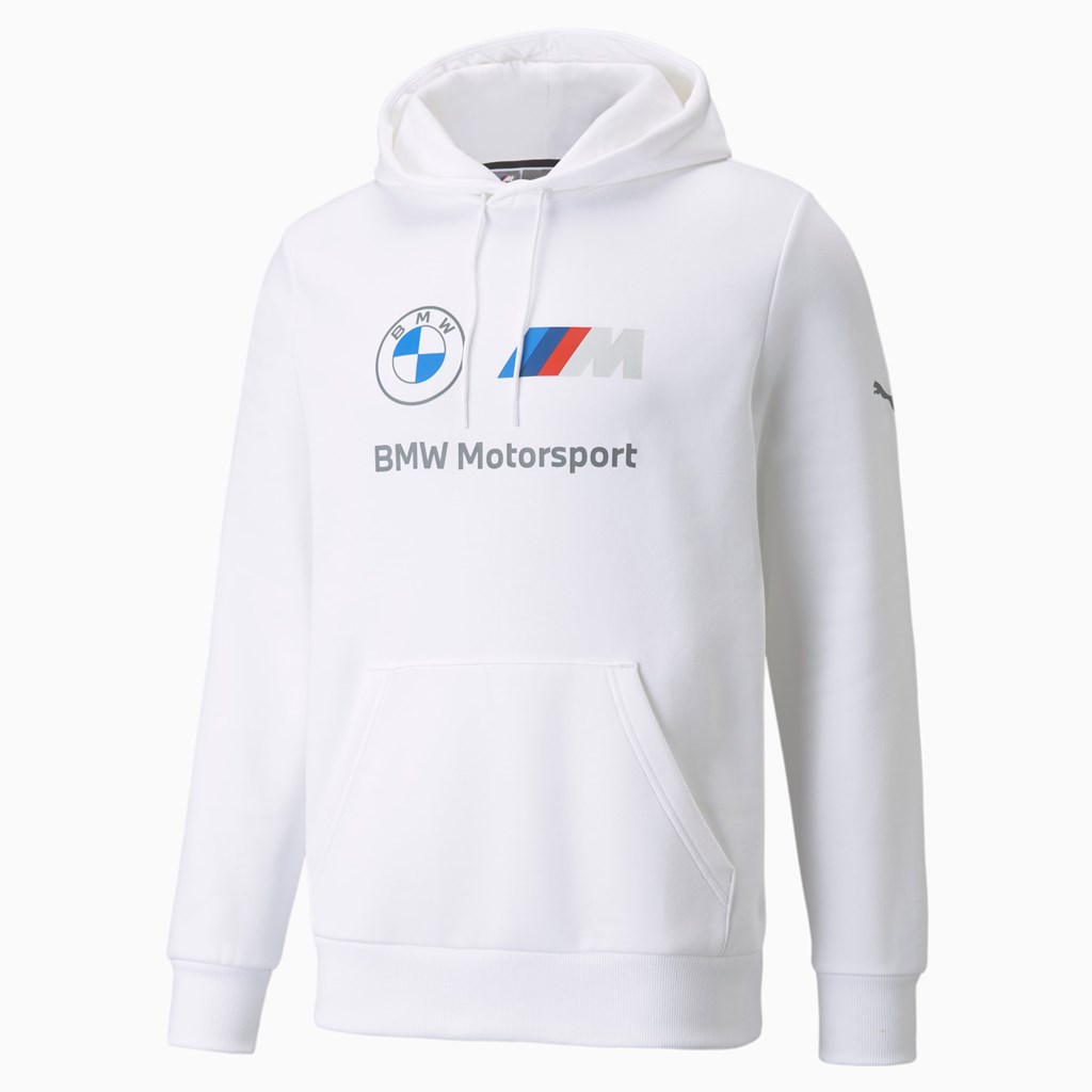 Puma BMW M Motorsport Essentials Fleece Hettegensere Herre Hvite | 416YCVHSP