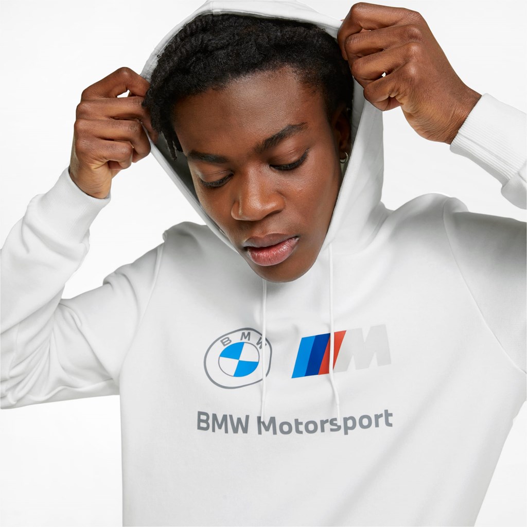 Puma BMW M Motorsport Essentials Trenings Hettegensere Herre Hvite | 203IBHSYA