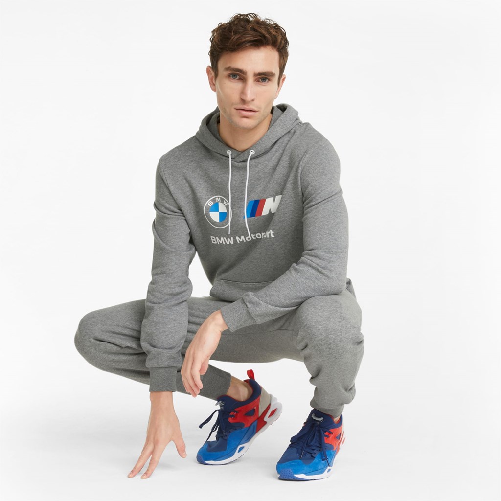 Puma BMW M Motorsport Essentials Trenings Hettegensere Herre Medium Gray Heather | 365TLMXGE