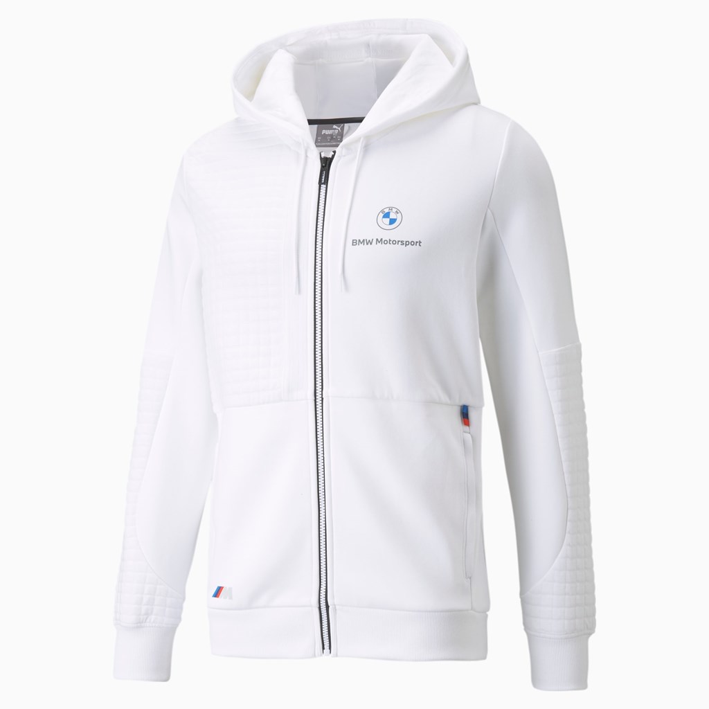 Puma BMW M Motorsport Full-Zip Hettegensere Herre Hvite | 930GDCJYP