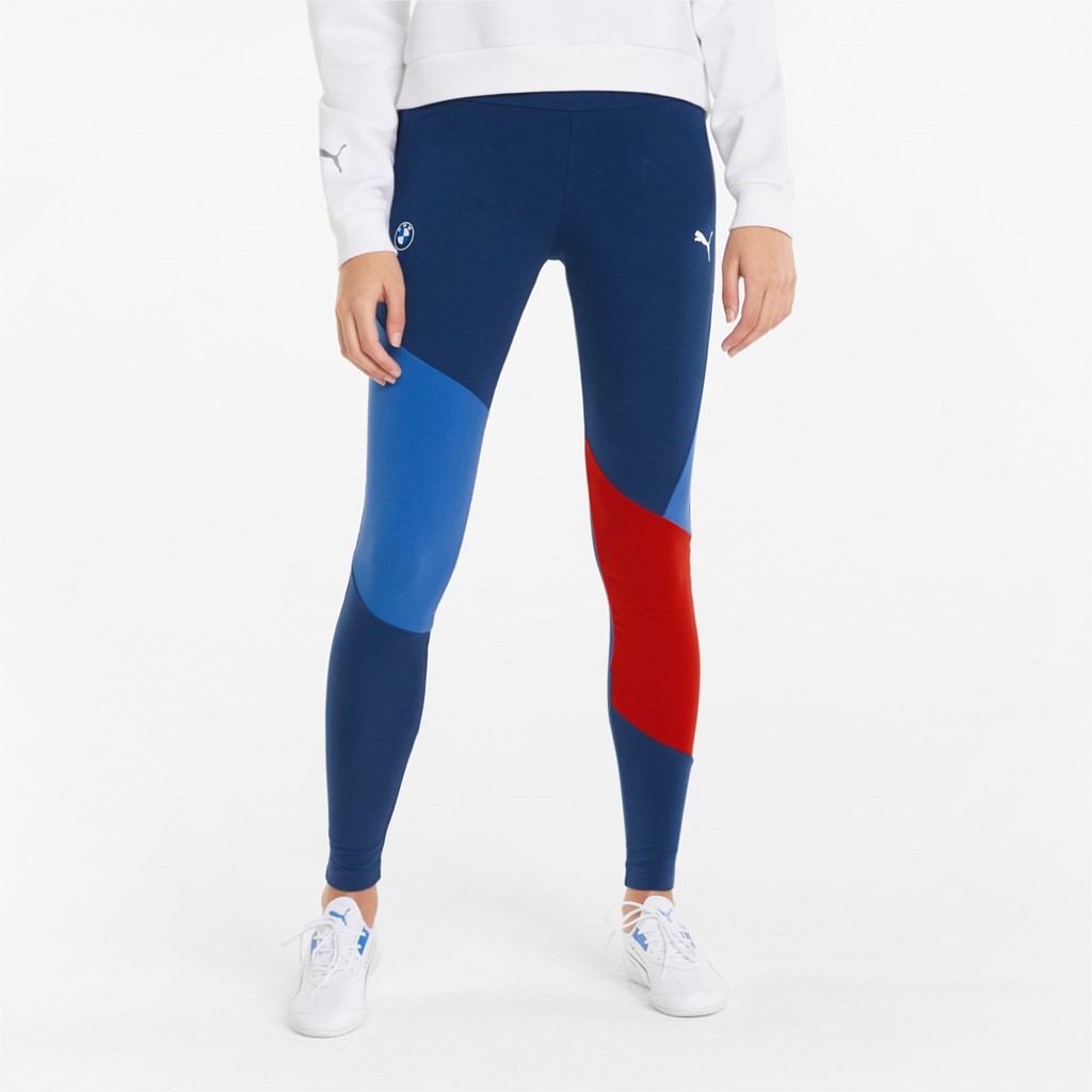 Puma BMW M Motorsport Statement Leggings Dame Blå | 521JQCUFA