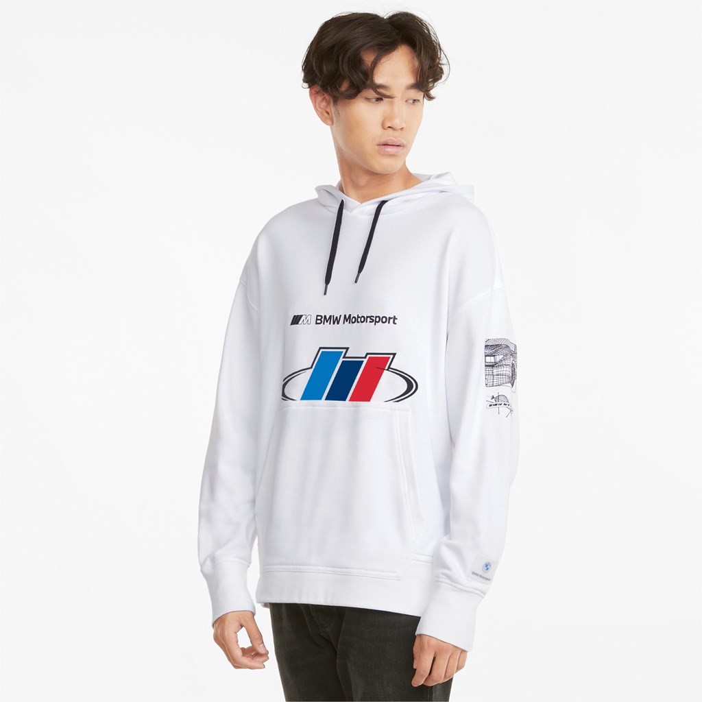 Puma BMW M Motorsport Street Hettegensere Herre Hvite | 092JFPXLS