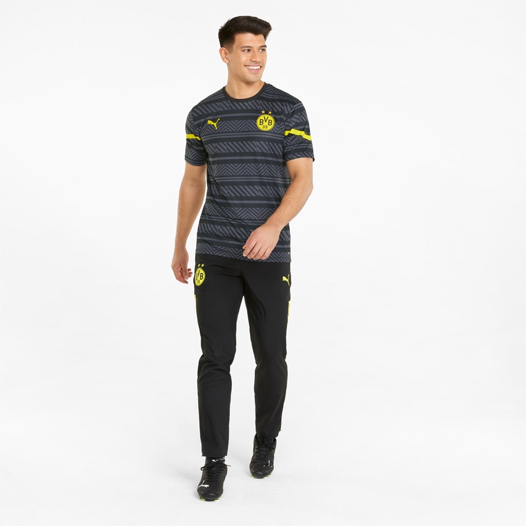 Puma BVB Prematch Jersey Herre Svarte Gul | 819RBCWJS