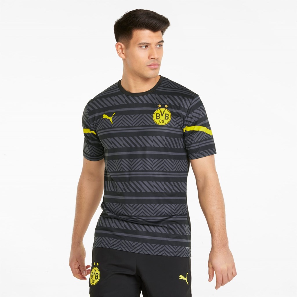 Puma BVB Prematch Jersey Herre Svarte Gul | 819RBCWJS