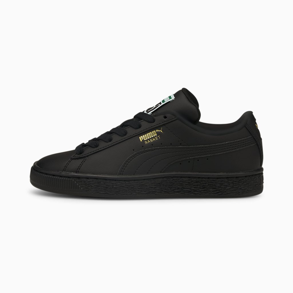 Puma Basket Classic XXI JR Joggesko Gutt Svarte Svarte | ET3591846