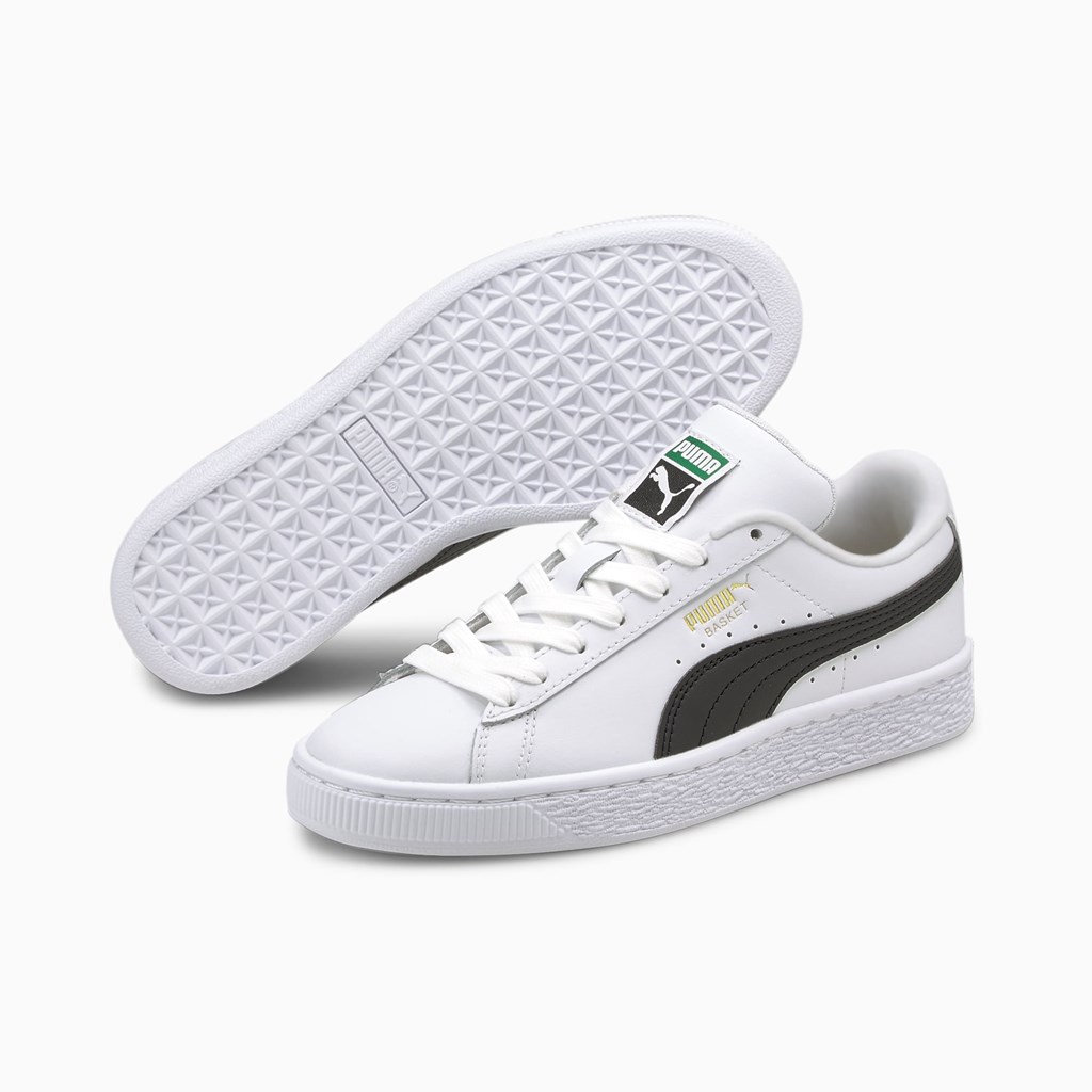 Puma Basket Classic XXI JR Joggesko Gutt Hvite Svarte | YS9145076