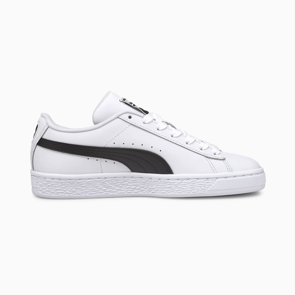 Puma Basket Classic XXI JR Joggesko Gutt Hvite Svarte | YS9145076