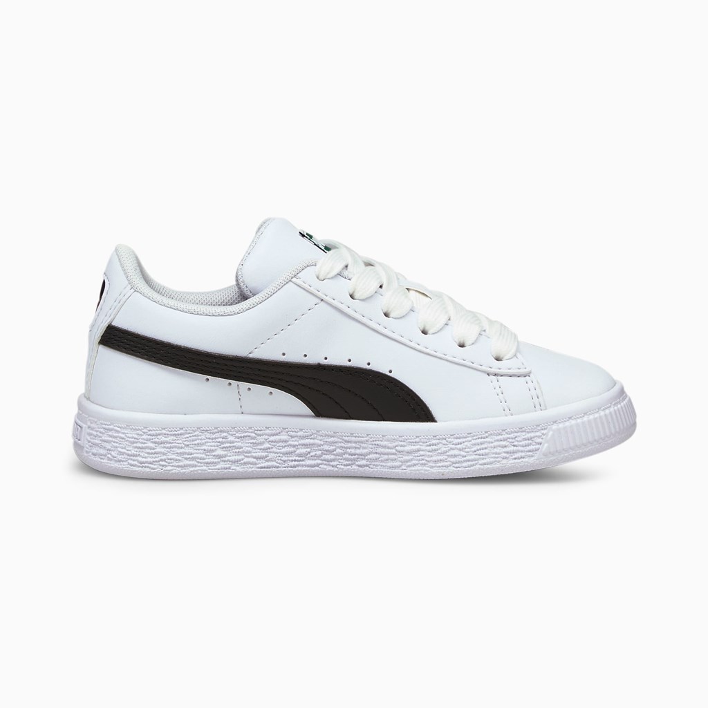 Puma Basket Classic XXI Little Joggesko Gutt Hvite Svarte | DG4293670