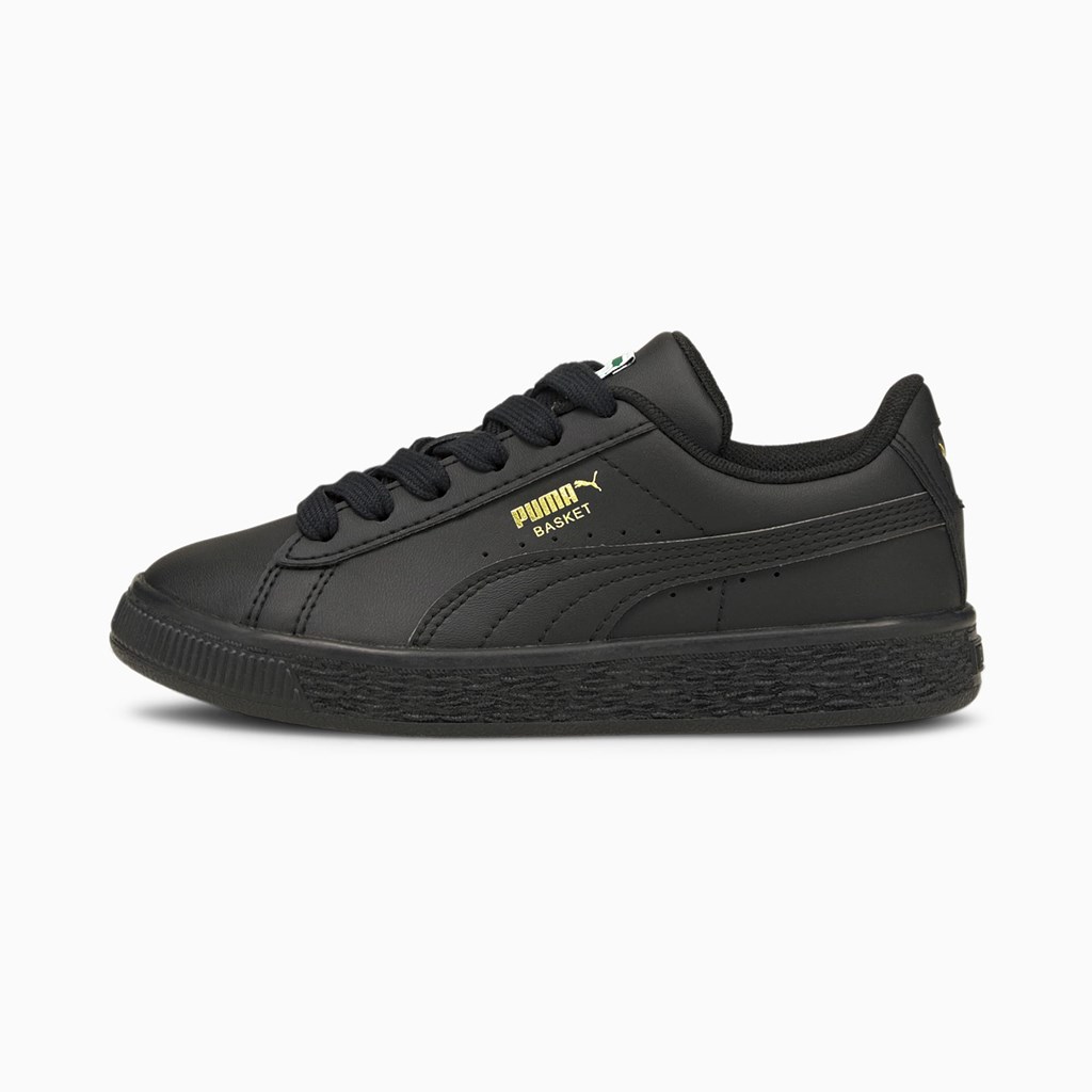 Puma Basket Classic XXI Little Joggesko Jente Svarte Svarte | PZ6358429