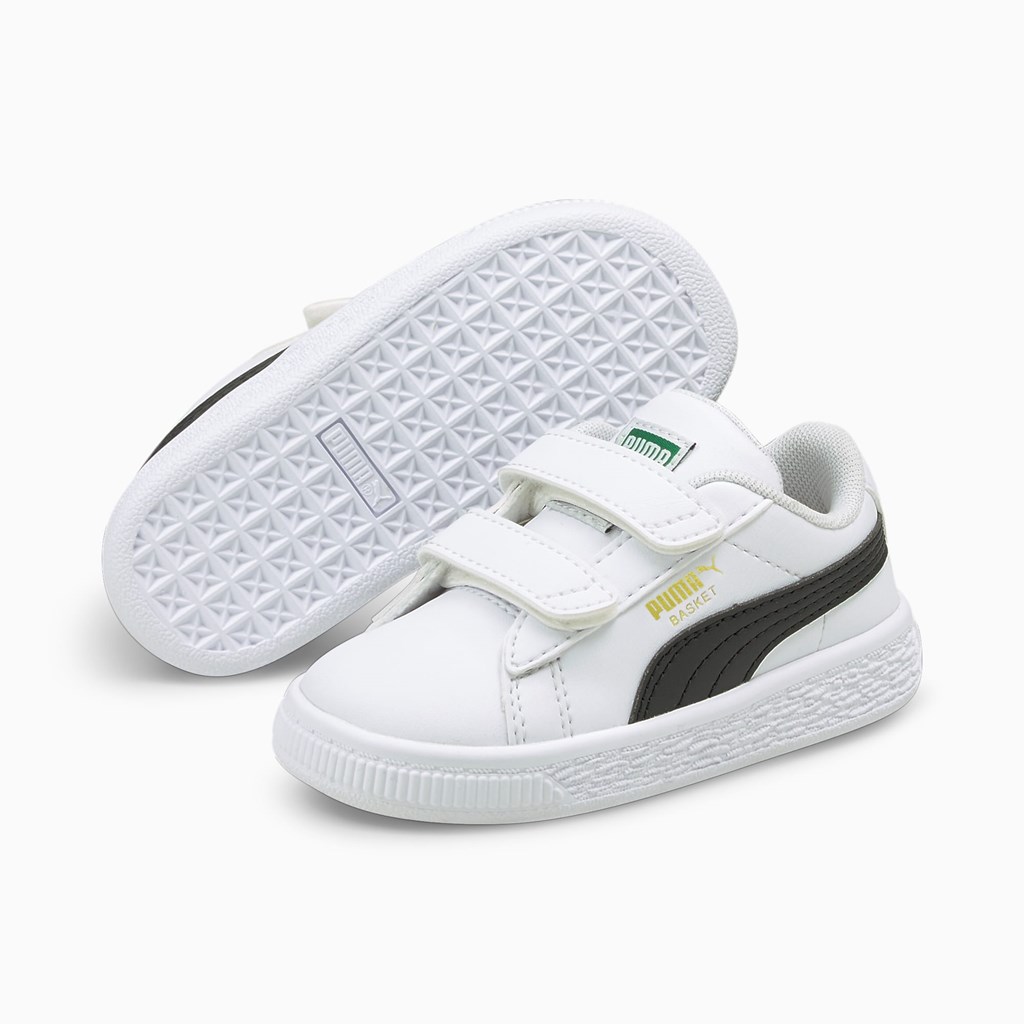 Puma Basket Classic XXI Toddler Joggesko Jente Hvite Svarte | GC6354209