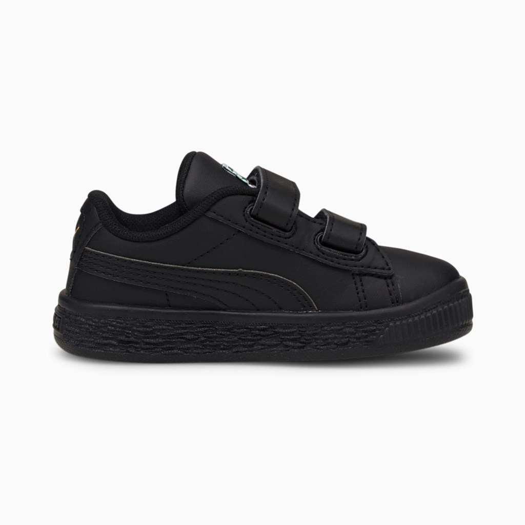 Puma Basket Classic XXI Toddler Joggesko Gutt Svarte Svarte | TG6219840