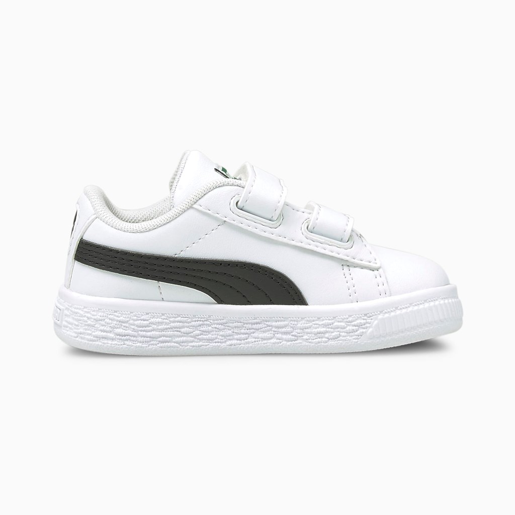 Puma Basket Classic XXI Toddler Joggesko Gutt Hvite Svarte | TS8265794