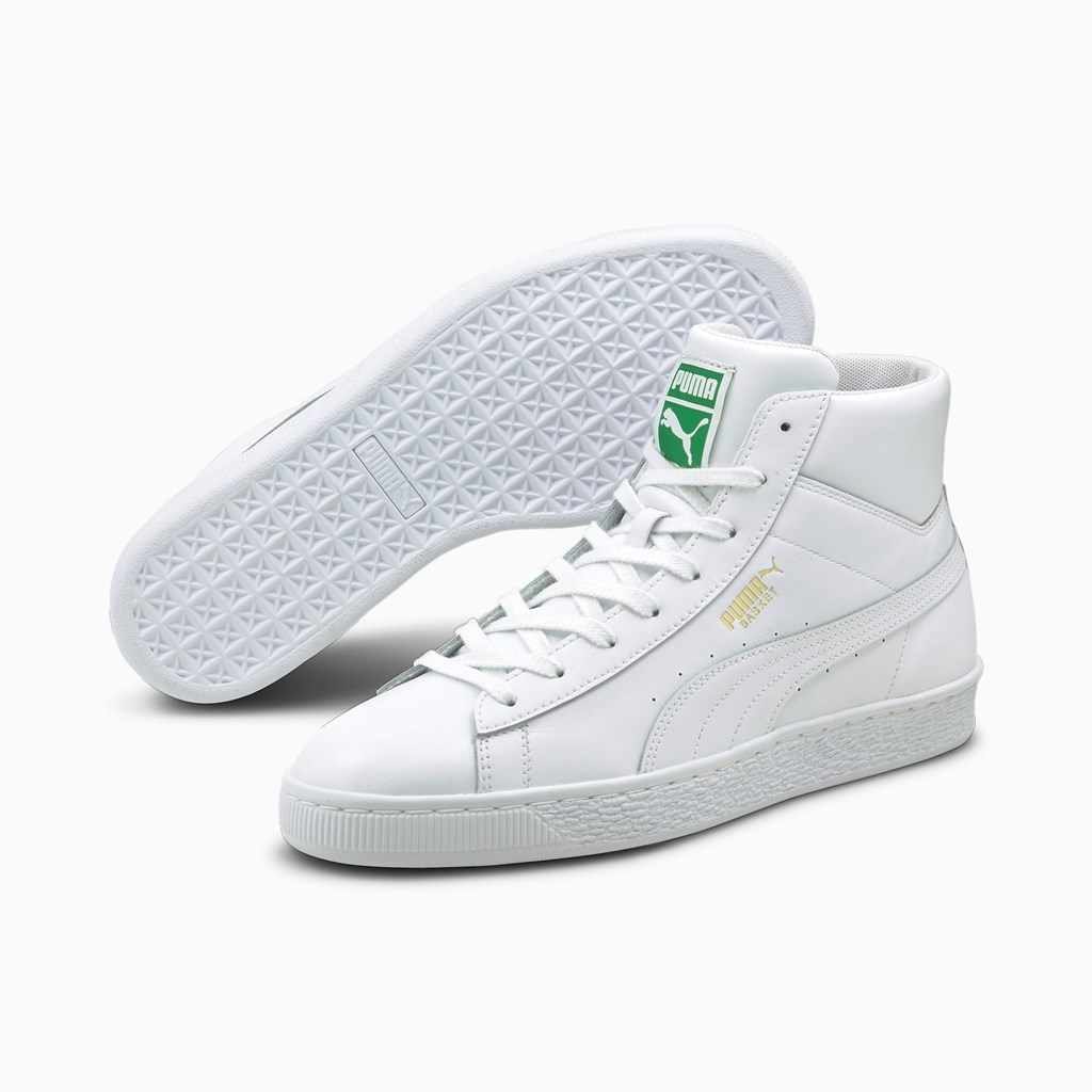 Puma Basket Mid XXI Joggesko Herre Hvite Hvite | CN0675381