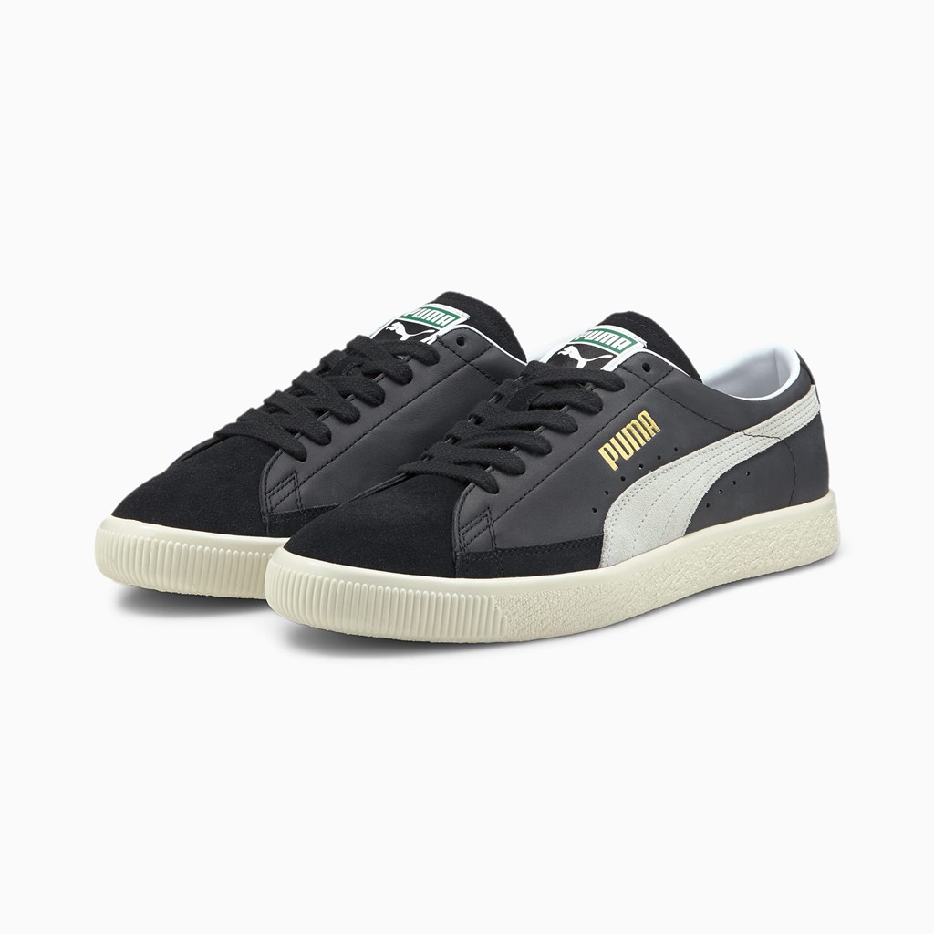 Puma Basket VTG Joggesko Herre Svarte Hvite | FS6512380