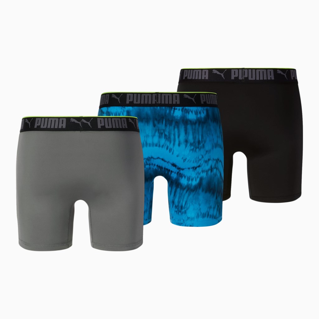 Puma Bokser Briefs [3 Pack] Briefs Herre Blå Svarte | 058EPNMAS