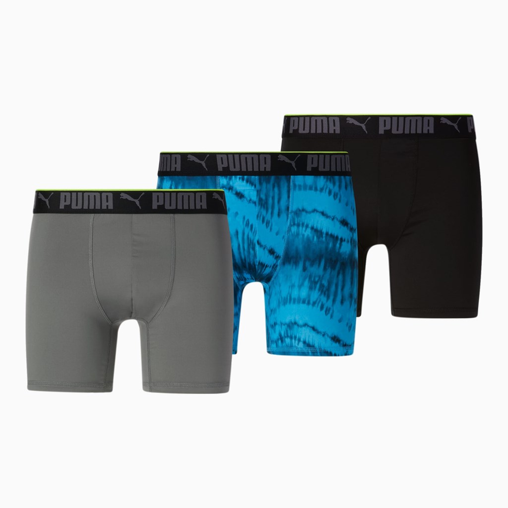 Puma Bokser Briefs [3 Pack] Briefs Herre Blå Svarte | 058EPNMAS