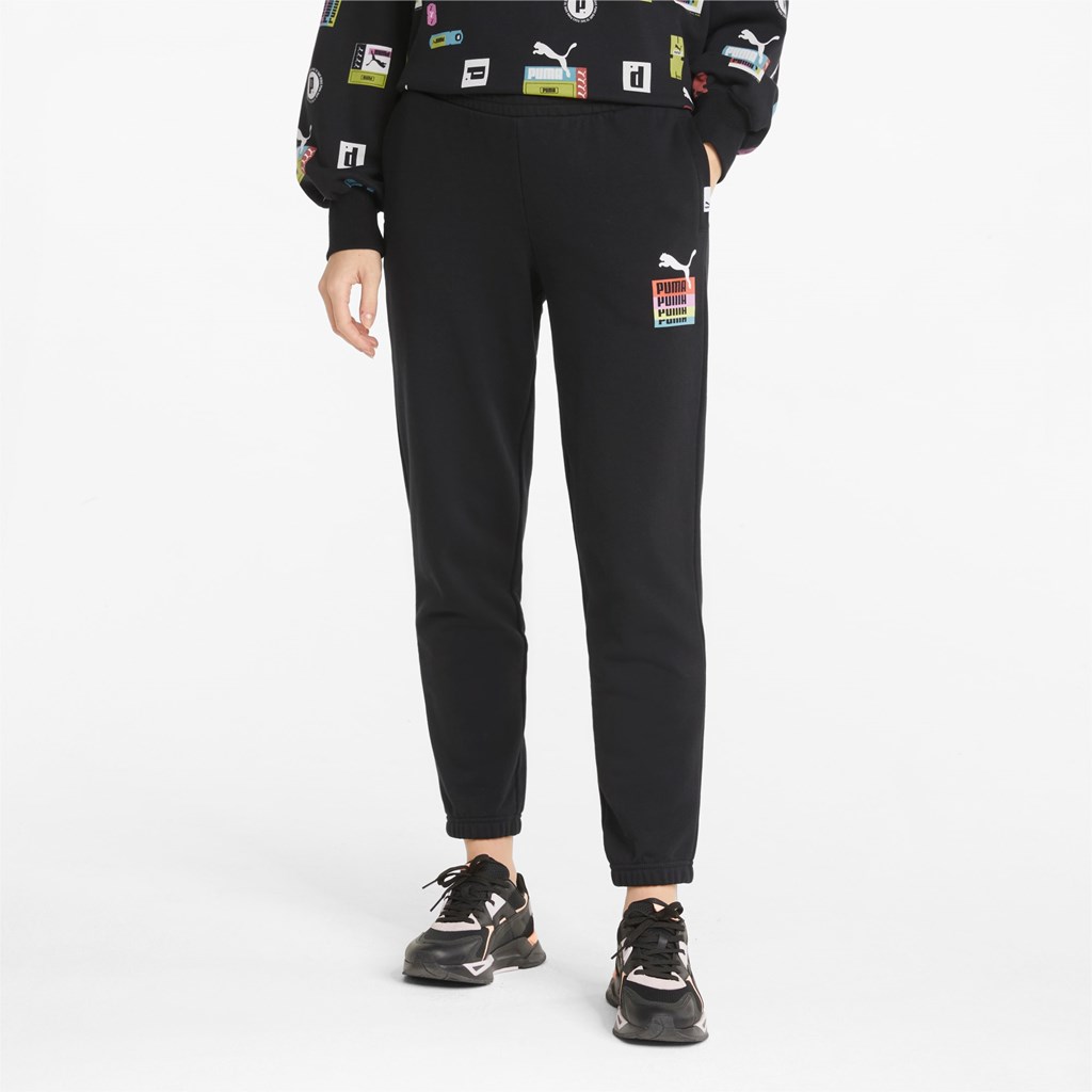 Puma Brand Love Sweatpants Dame Svarte | PE1562903