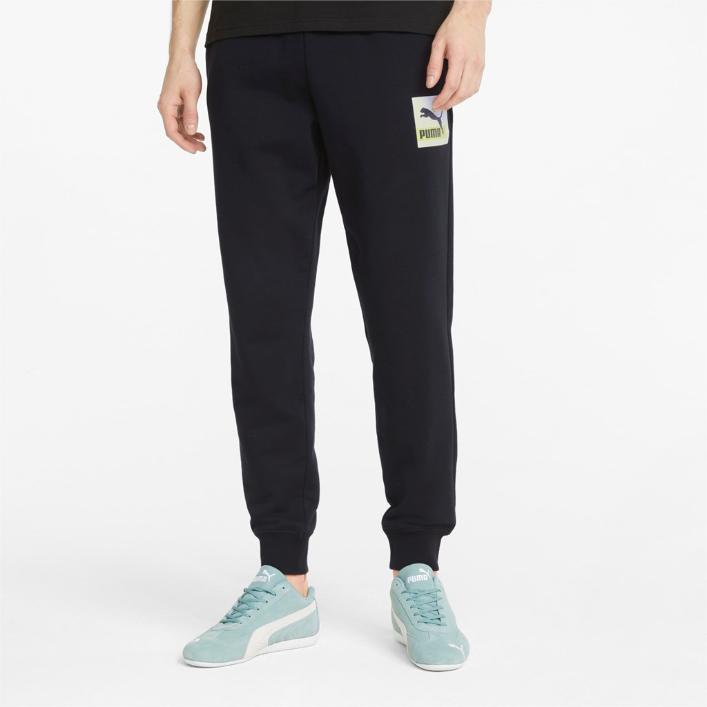 Puma Brand Love Sweatpants Herre Svarte | DM5279436