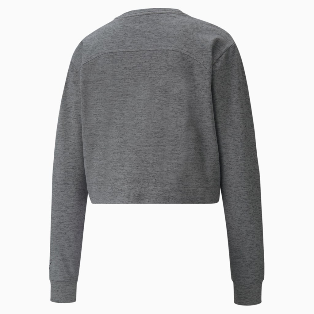 Puma CLOUDSPUN Crew Neck Trenings Sweatshirt Dame Svarte | IE6825713