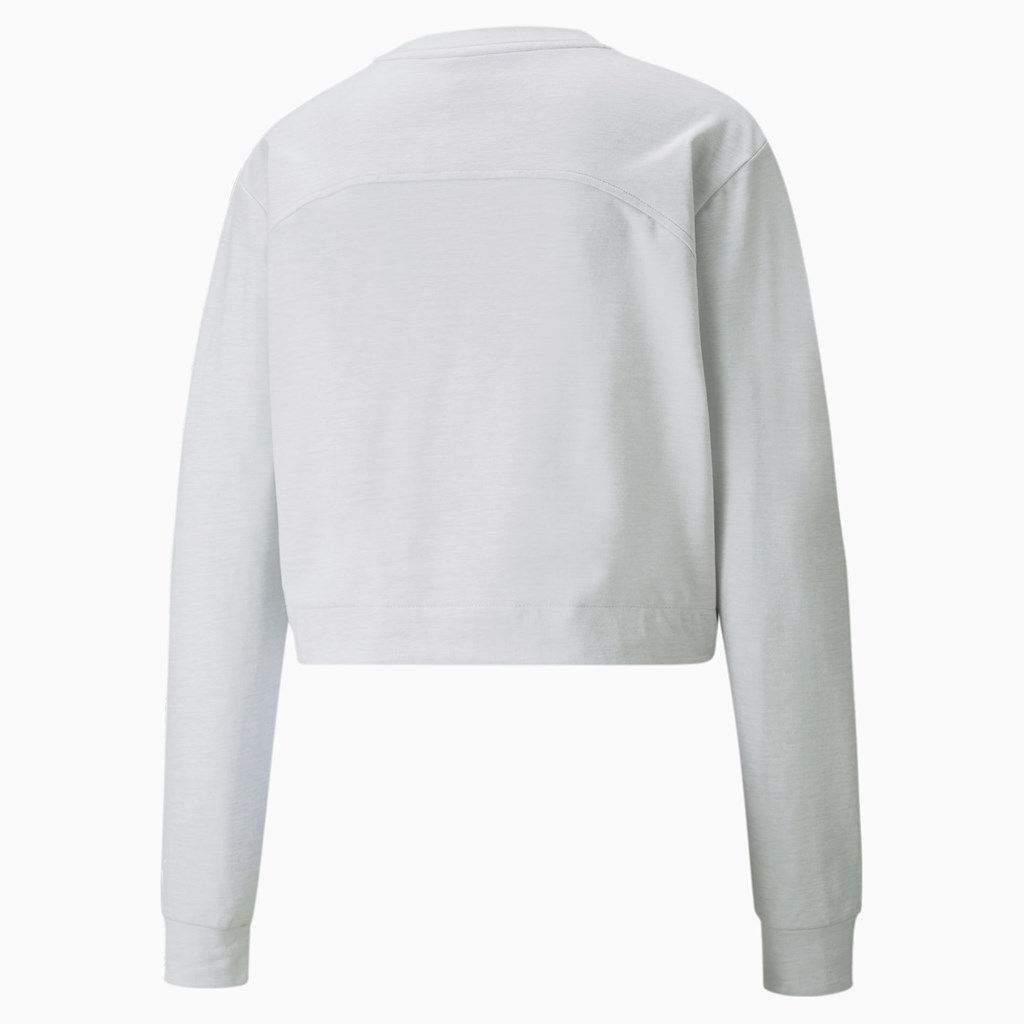 Puma CLOUDSPUN Crew Neck Trenings Sweatshirt Dame Nimbus Cloud Heather | SI7438501