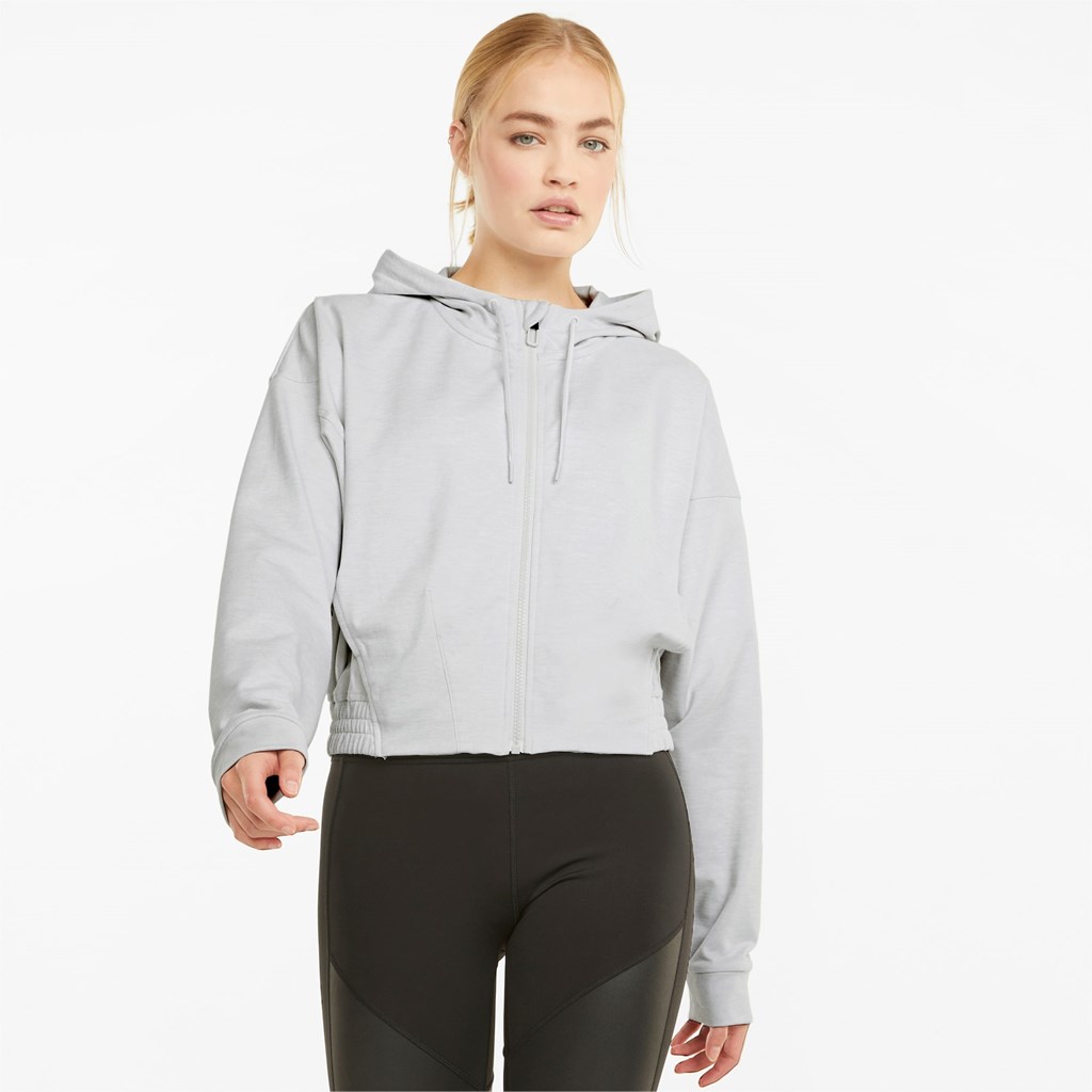 Puma CLOUDSPUN Full-Zip Trenings Hettegensere Dame Nimbus Cloud Heather | 078VKDUEJ