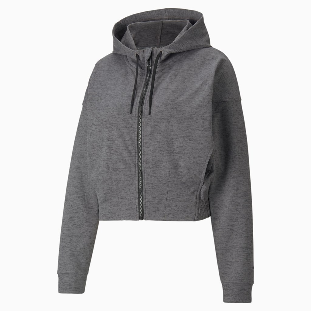 Puma CLOUDSPUN Full-Zip Trenings Hettegensere Dame Svarte | 983JKUYWL