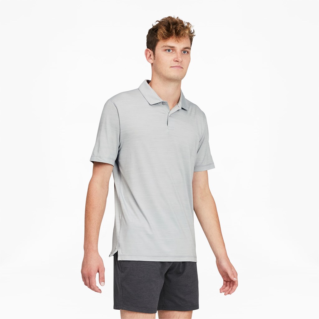 Puma CLOUDSPUN GRYLBL Golf Polo T Skjorte Herre High Rise Heather | 125JEGWOL