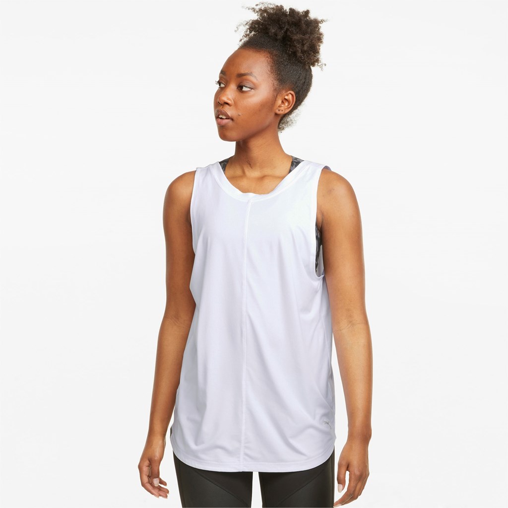 Puma CLOUDSPUN High Neck Trenings Tank Tops Dame Hvite | RU7860519