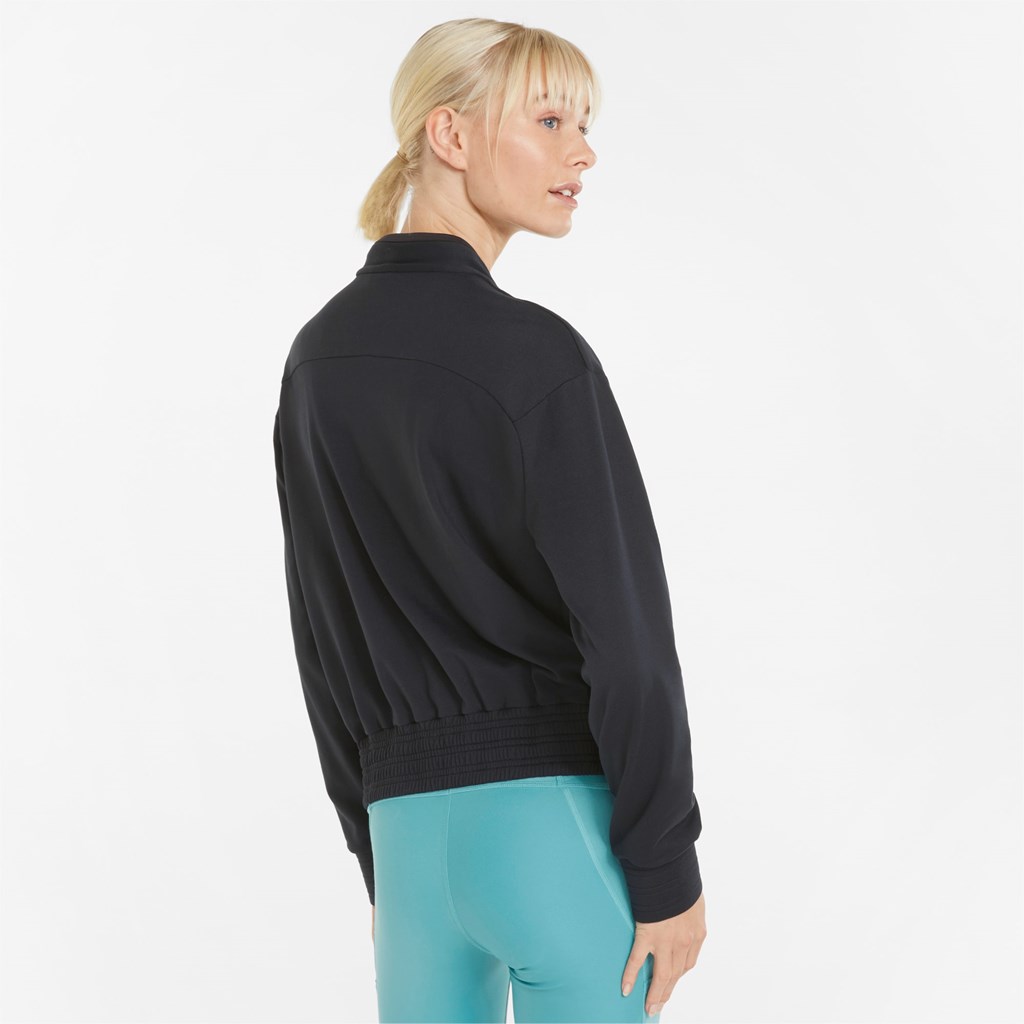 Puma CLOUDSPUN Mote Luxe Trenings Sweatshirt Dame Svarte | CH3564812