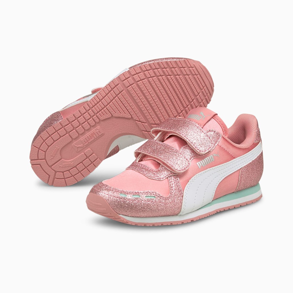 Puma Cabana Racer Glitz Ac Ps Basketsko Jente Hvite | 201LSUIDQ