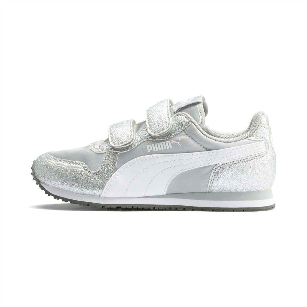 Puma Cabana Racer Glitz Ac Ps Joggesko Jente Sølv Hvite | ON1942075