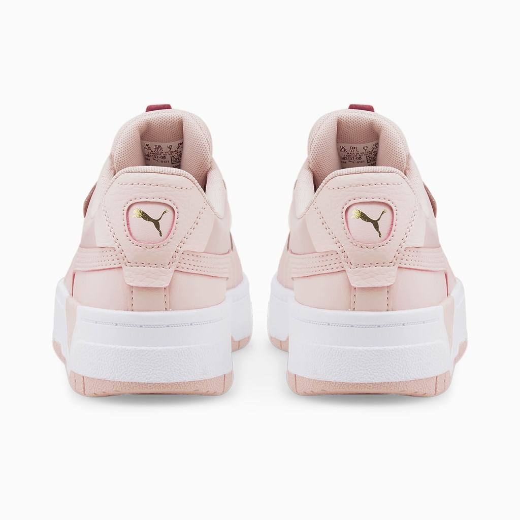 Puma Cali Dream Lær Joggesko Dame Rosa Hvite | GD7218603