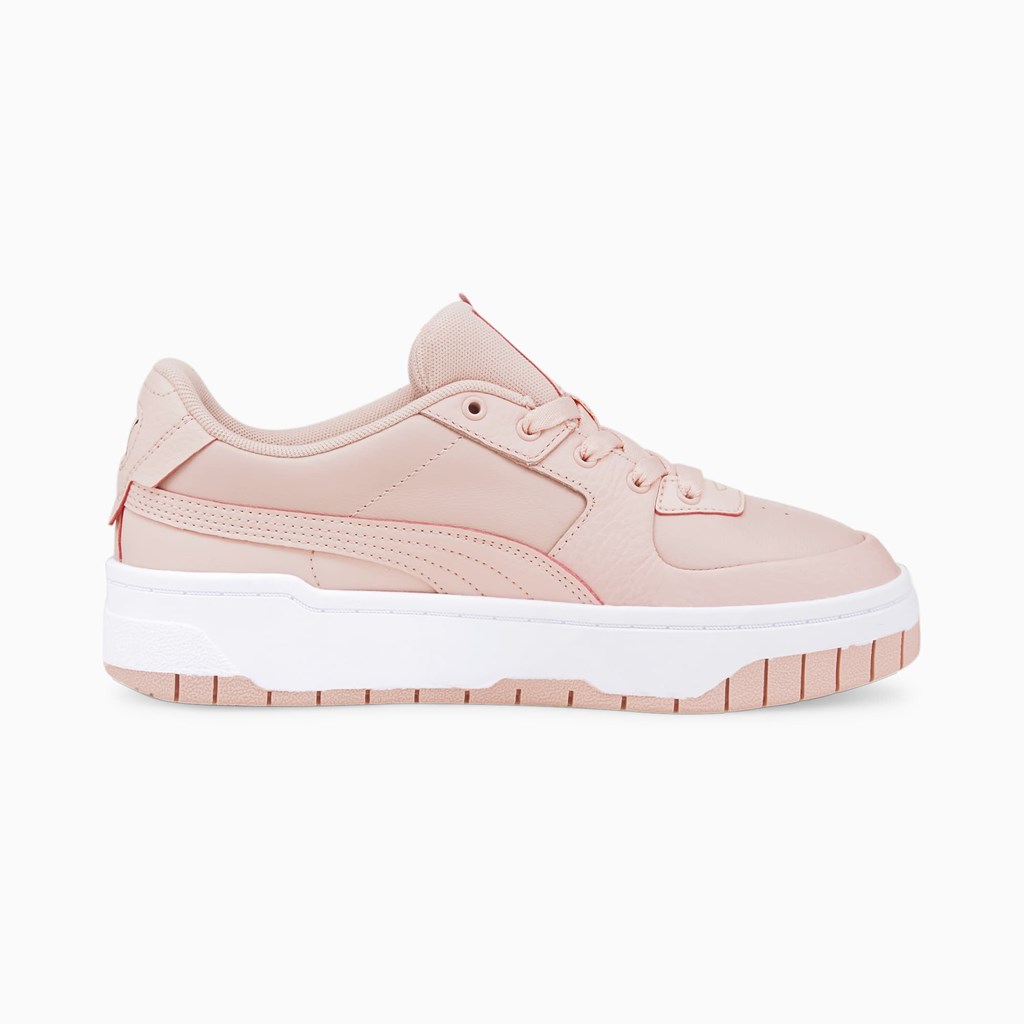 Puma Cali Dream Lær Joggesko Dame Rosa Hvite | GD7218603