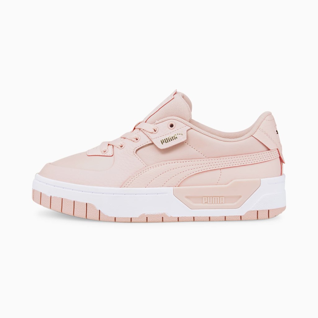 Puma Cali Dream Lær Joggesko Dame Rosa Hvite | GD7218603