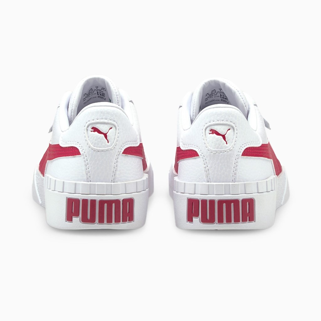 Puma Cali Joggesko Dame Hvite Rød | OF9562147