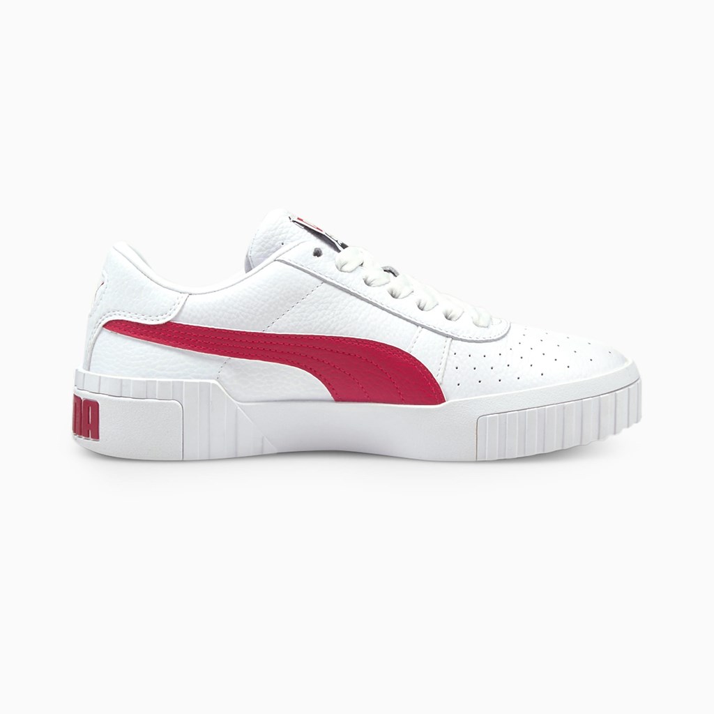 Puma Cali Joggesko Dame Hvite Rød | OF9562147