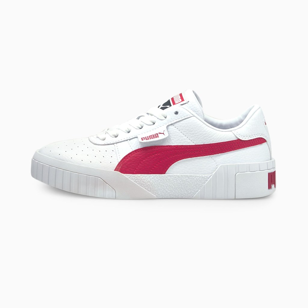 Puma Cali Joggesko Dame Hvite Rød | OF9562147