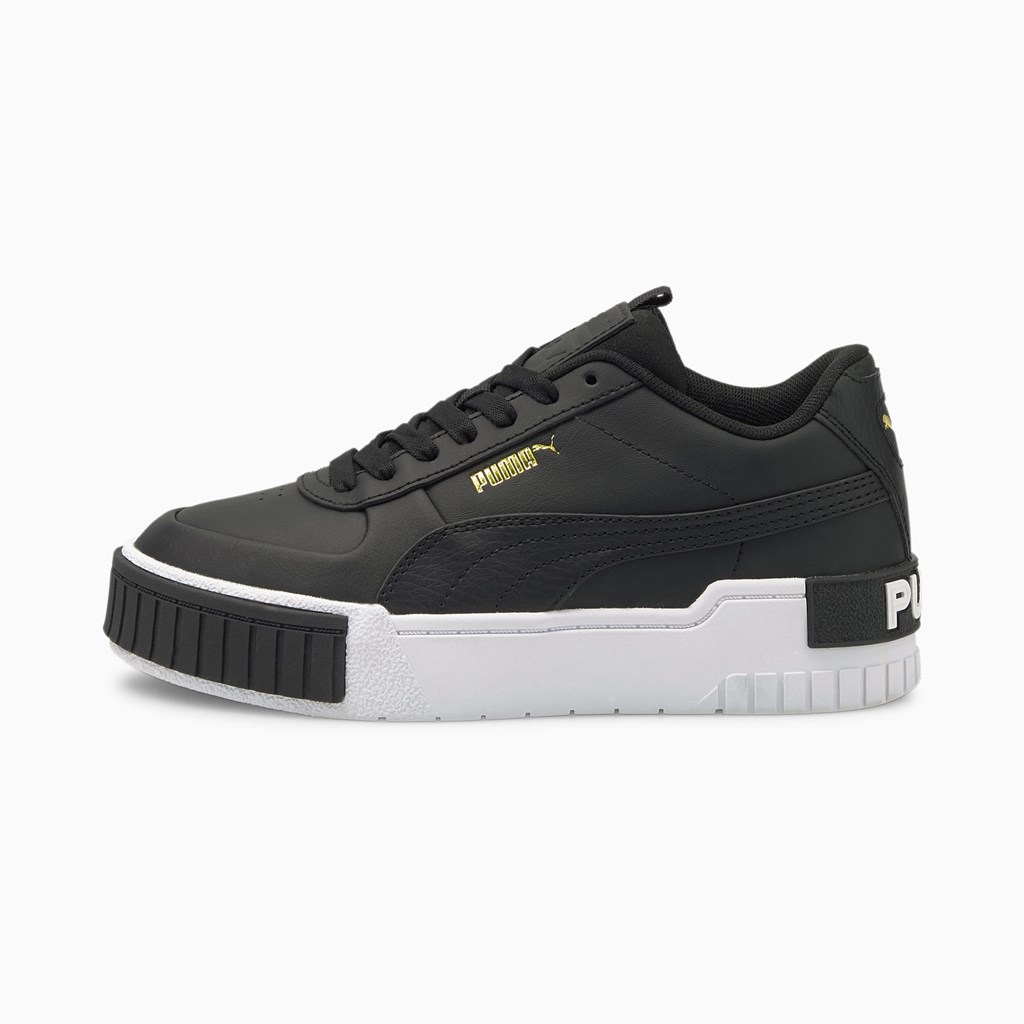 Puma Cali Sports Jr Joggesko Jente Svarte Hvite | UZ8179452