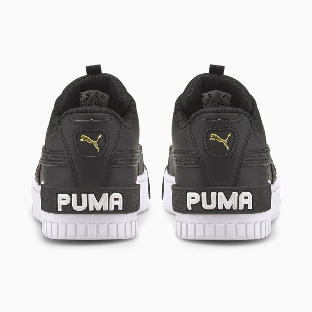 Puma Cali Sports Little Joggesko Jente Svarte Hvite | OI9823014