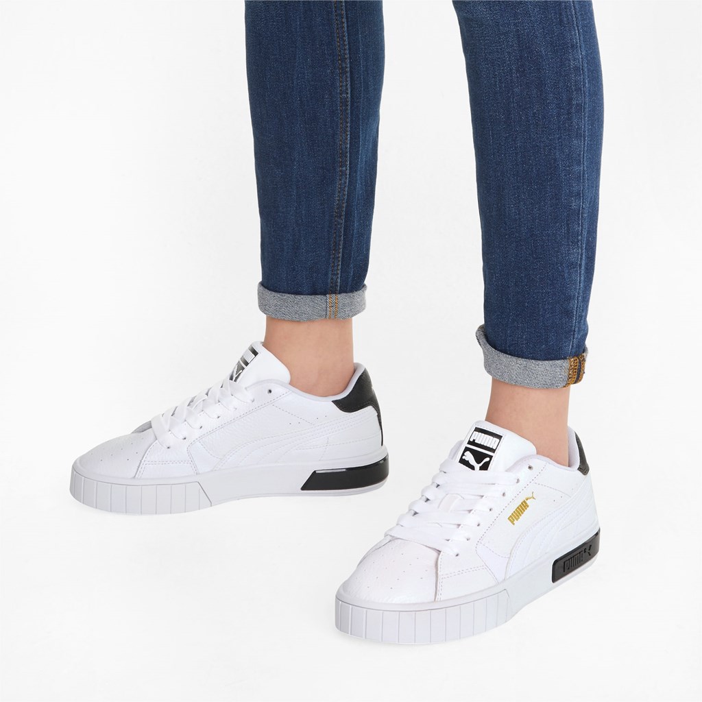 Puma Cali Star Joggesko Dame Hvite Svarte | JD3962418