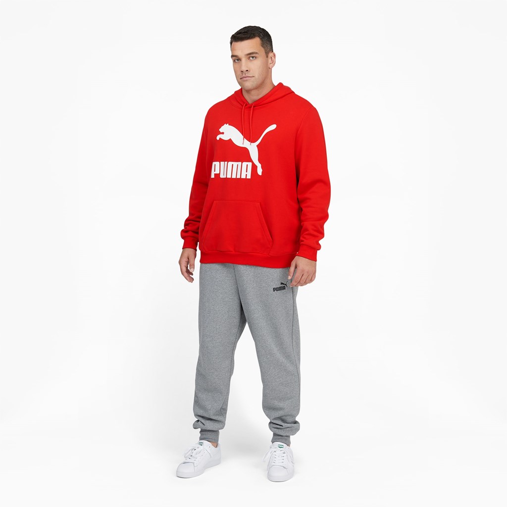 Puma Classic Logo Hoodie FL BT Hettegensere Herre Rød Hvite | 154CTZAWY