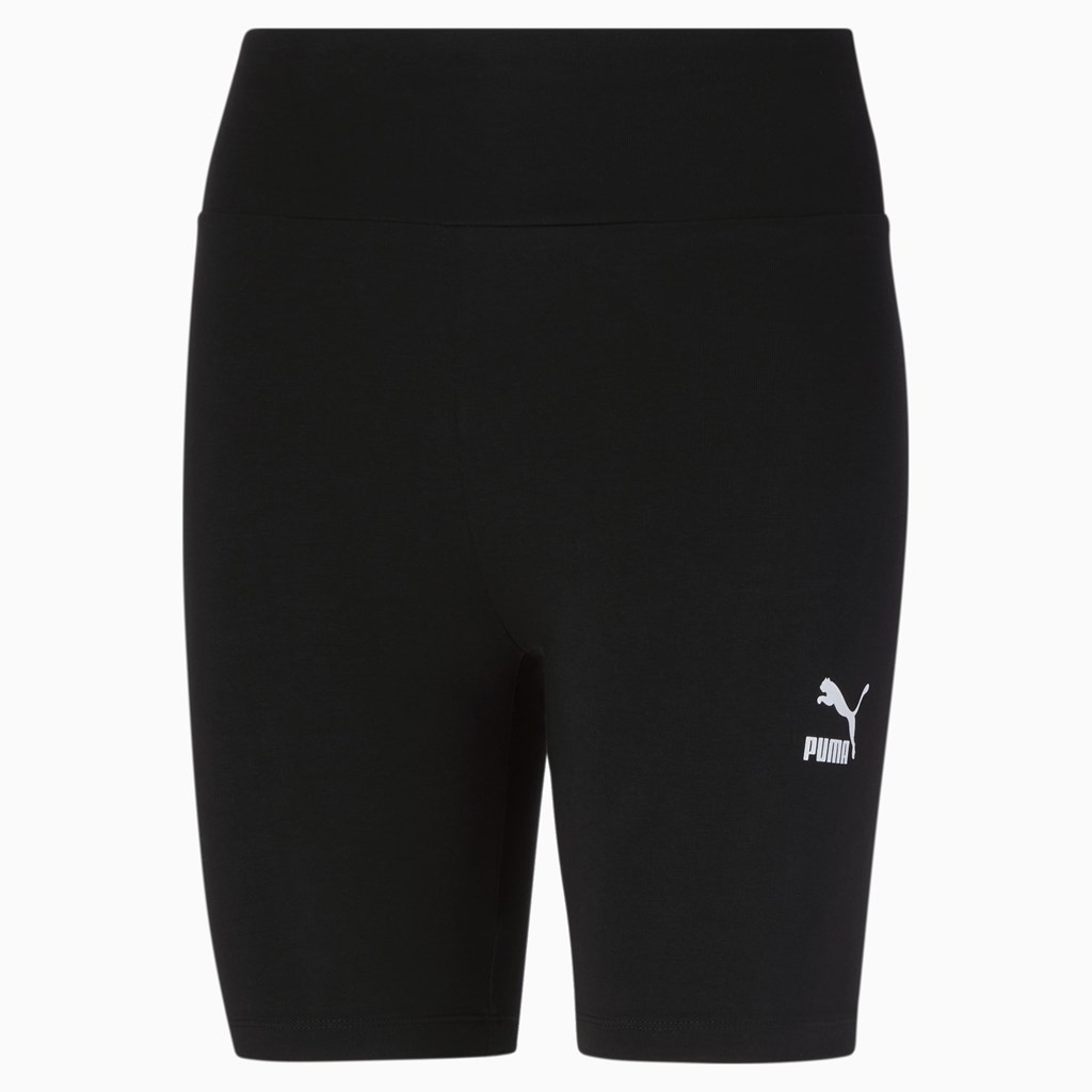 Puma Classics Bike Shorts Dame Svarte | FI7091234