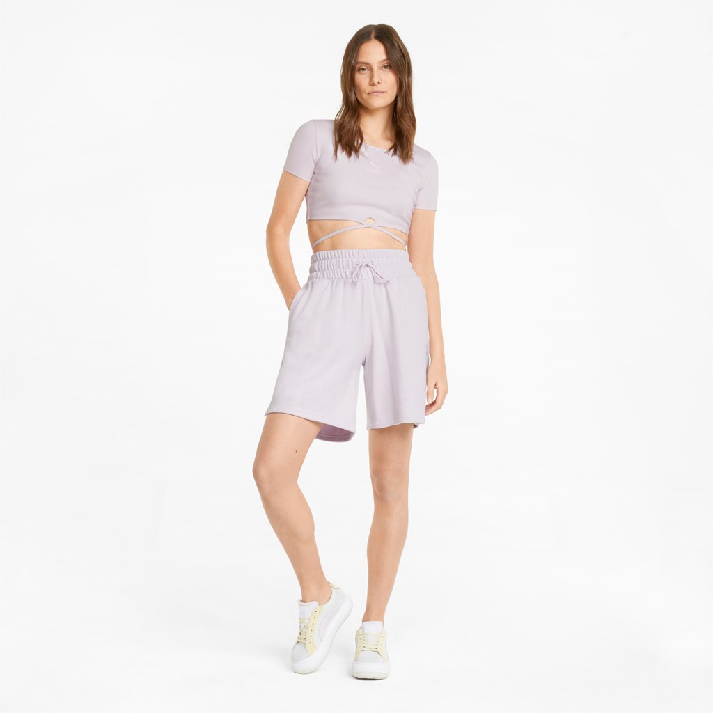 Puma Classics High-Liv Shorts Dame Lavendel | OB6910345