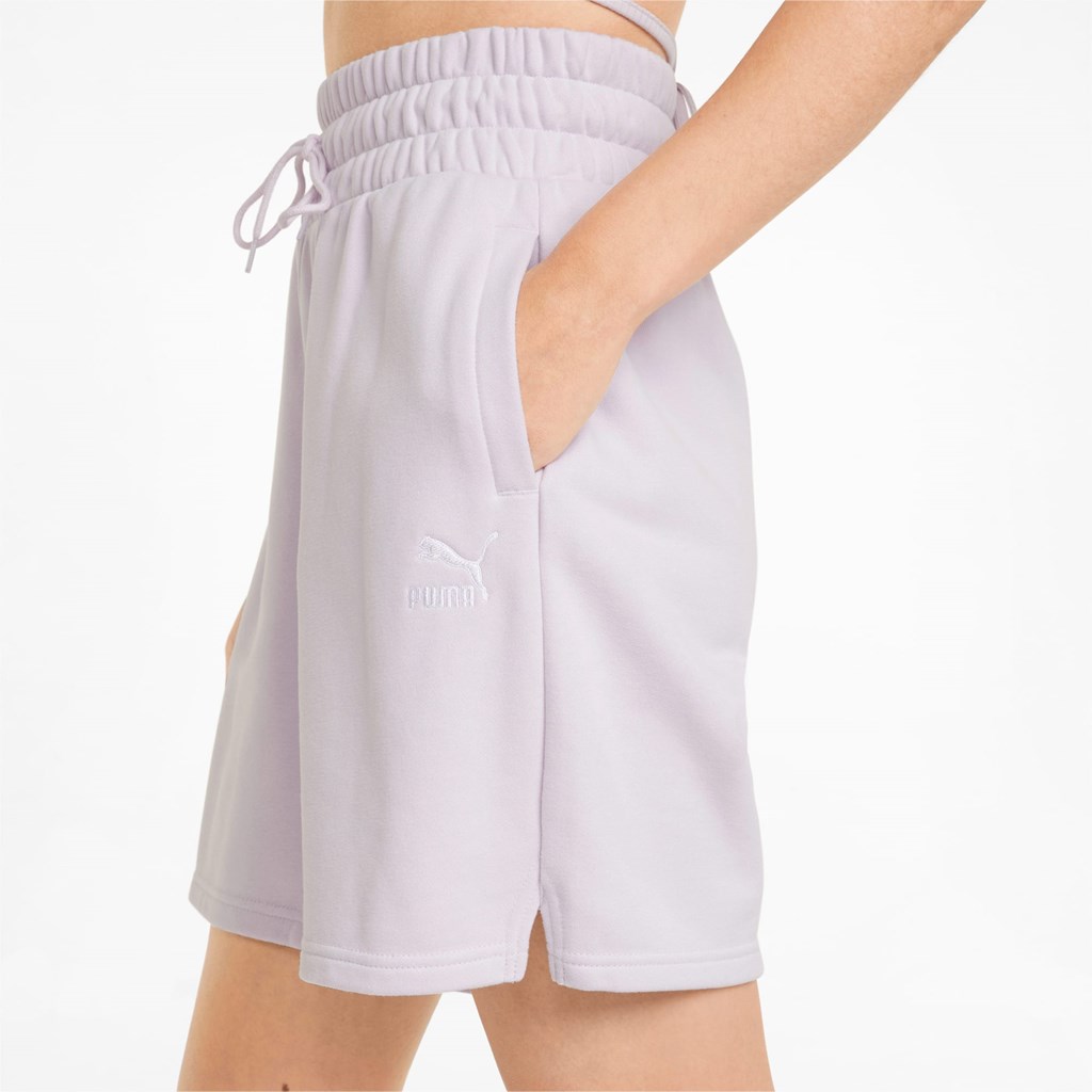 Puma Classics High-Liv Shorts Dame Lavendel | OB6910345