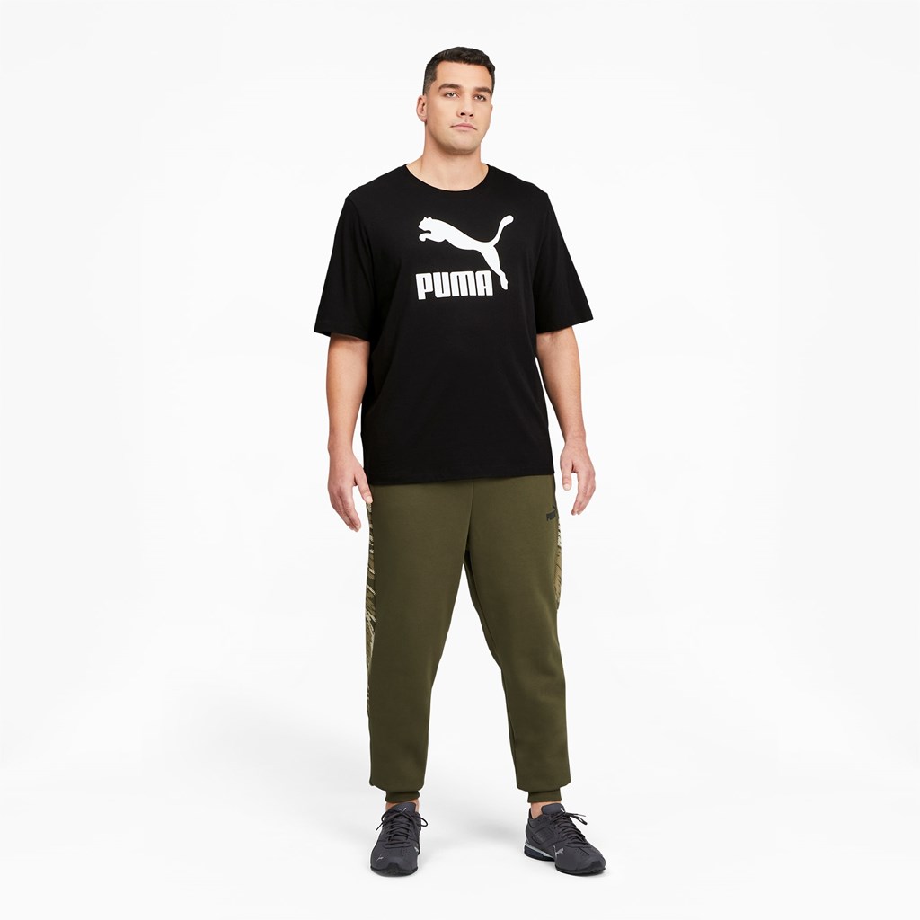 Puma Classics Logo BT Løpe Tskjorte Herre Svarte Hvite | 206MPFBAT