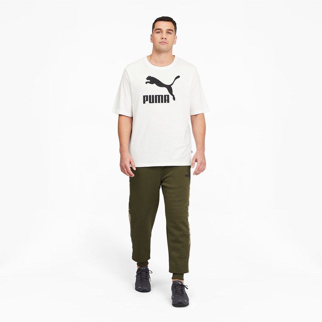 Puma Classics Logo BT Løpe Tskjorte Herre Hvite Svarte | 820TONGMX