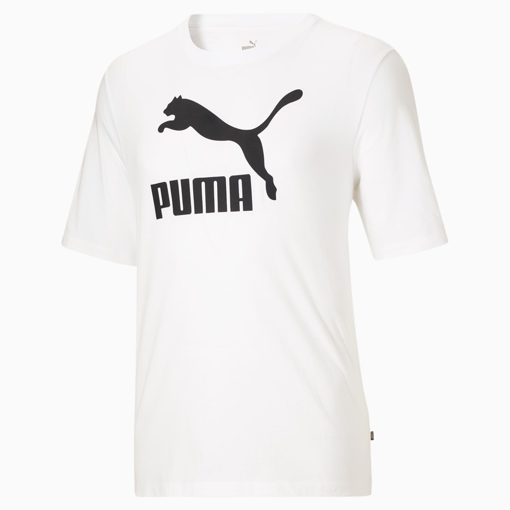 Puma Classics Logo BT Løpe Tskjorte Herre Hvite Svarte | 820TONGMX