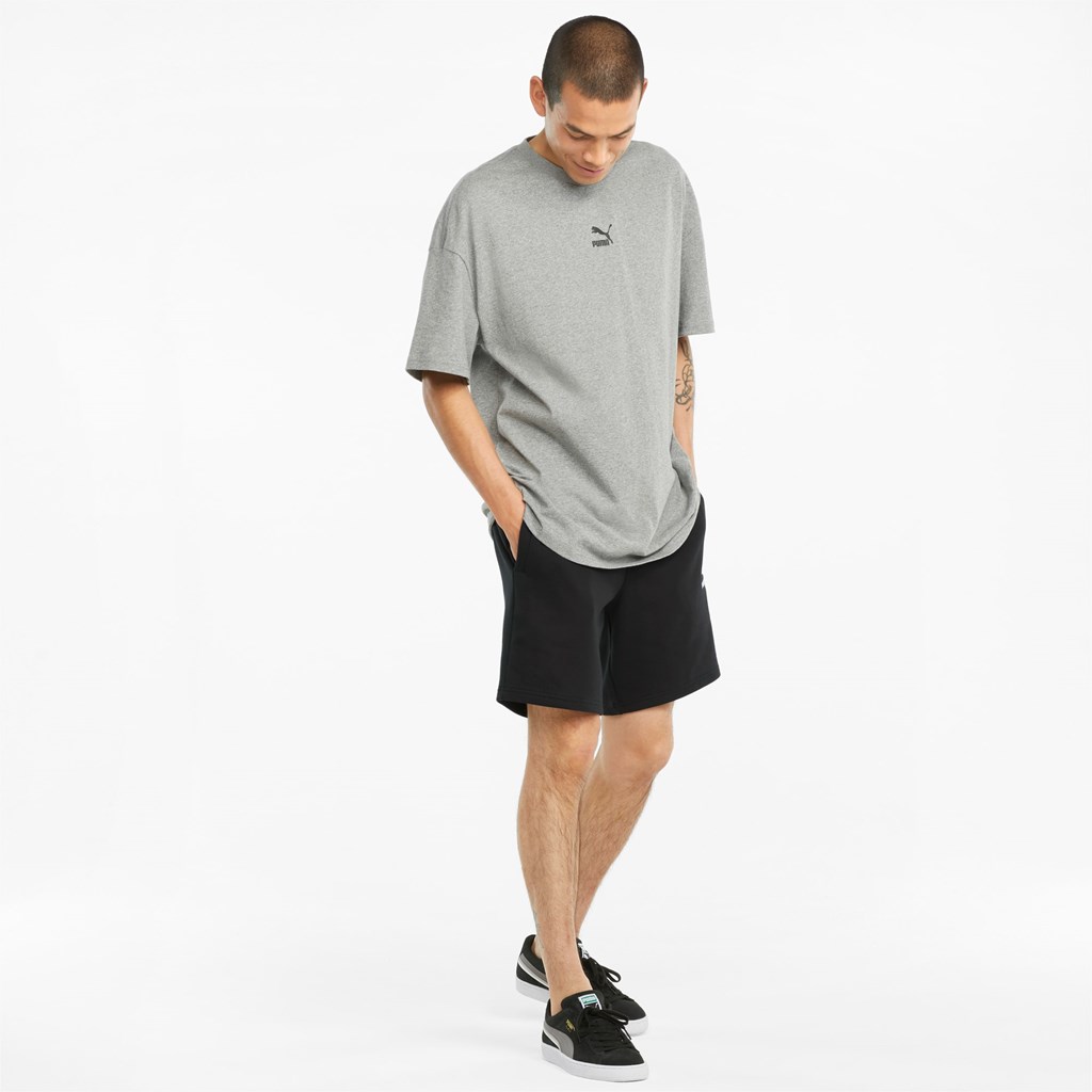 Puma Classics Logo French Terry Shorts Herre Svarte | DK4520613